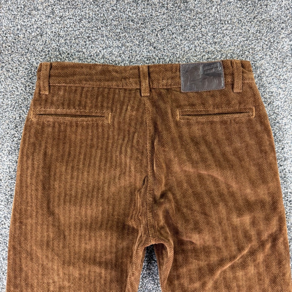 Naked & Famous Tapered Chino Heavy Velvet Twill Men 28 Brown Japanese Fabric - Picture 4 of 13